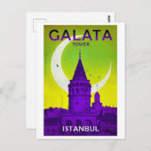 Galata-toren, Istanbul, Turkije, , reizen Briefkaart (Voorkant / Achterkant)