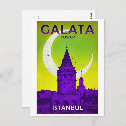 Galata-toren, Istanbul, Turkije, , reizen Briefkaart (Voorkant / Achterkant)