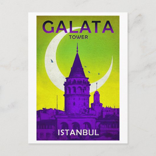 Galata-toren, Istanbul, Turkije, , reizen Briefkaart (Voorkant)