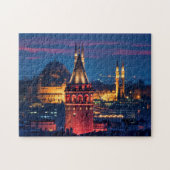Galata Tower en Süleymaniye Mosque Legpuzzel (Horizontaal)