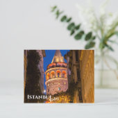 Galata Tower in Istanbul, Turkije Briefkaart (Staand voorkant)