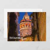 Galata Tower in Istanbul, Turkije Briefkaart (Voorkant / Achterkant)