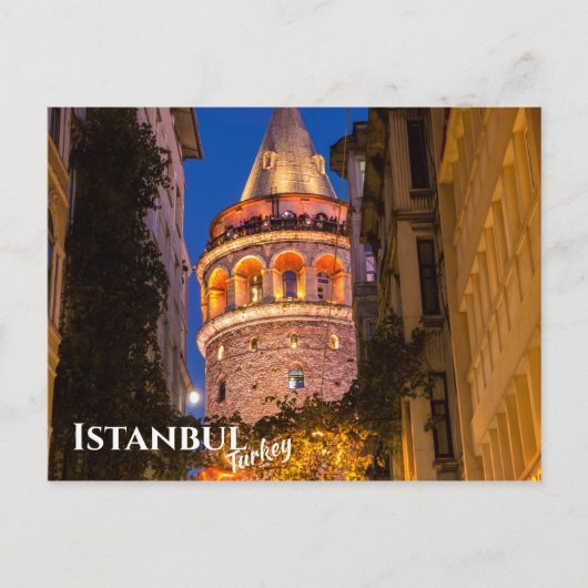Galata Tower in Istanbul, Turkije Briefkaart (Voorkant)
