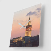 Galata Tower, Istanbul Vierkante Klok (Hoek)