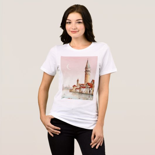 Galata Tower Tri-Blend Shirt (Voorkant volledig)