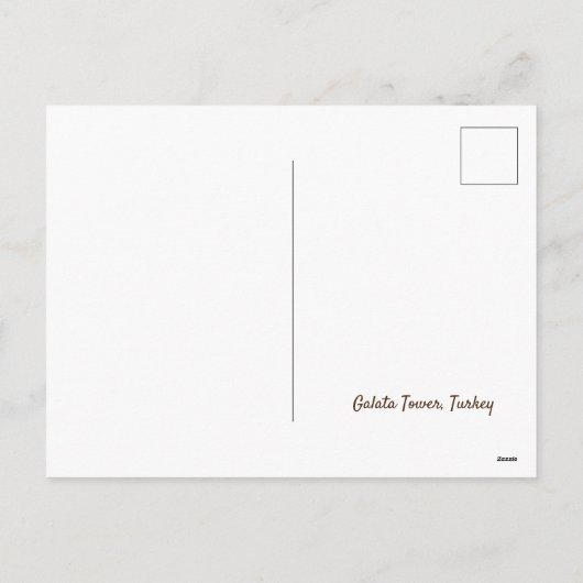 Galata Tower, Turkije Feestdagenkaart (Achterkant)