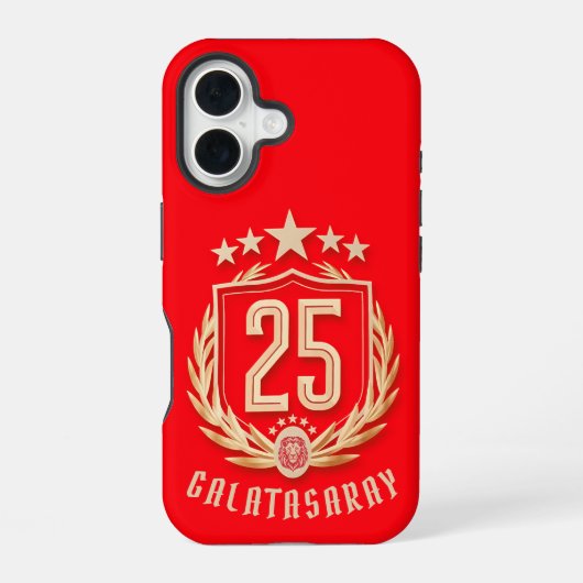 Galatasaray 2025 Kampioenschapsposter iPhone 16 Hoesje (Achterkant)
