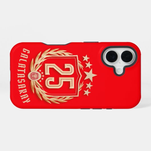 Galatasaray Kampioenschap Poster 2025 iPhone 16 Hoesje (Achterkant horizontaal)