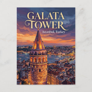 Galatatoren, Istanbul, Marmara Briefkaart