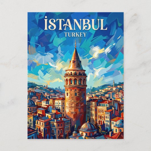 Galatatoren Turkije Briefkaart (Voorkant)