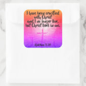 Galaten 2:20 Christelijke Bijbel Schrift Stickers (Tas)