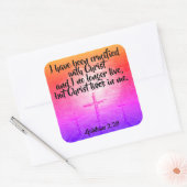 Galaten 2:20 Christelijke Bijbel Schrift Stickers (Envelop)