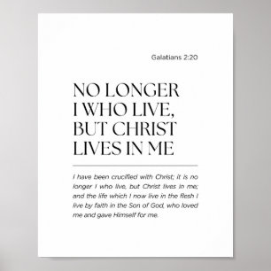 Galaten 2:20 Christus leeft in mij Poster