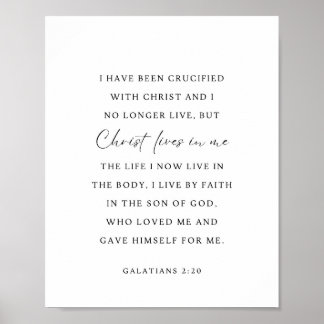 Galaten 2:20 Christus leeft in mij Poster