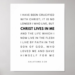 Galaten 2:20 Christus leeft in mij Poster