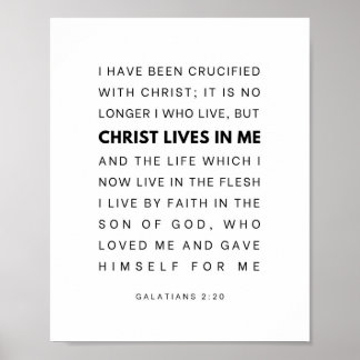 Galaten 2:20 Christus leeft in mij Poster