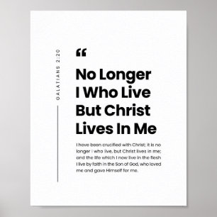 Galaten 2:20 Christus leeft in mij Poster
