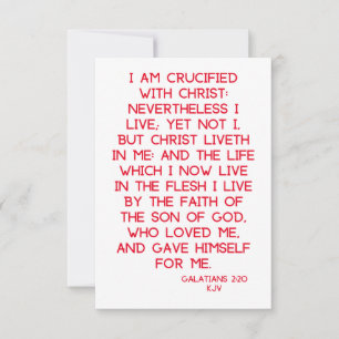Galaten 2:20 KJV Bijbel Schrift Groet Kaart