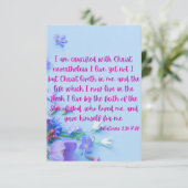 Galaten 2:20 KJV Bijbel Schrift Pic Groet Kaart (Staand voorkant)