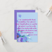 Galaten 2:20 KJV Bijbel Schrift Pic Groet Kaart (Voorkant / Achterkant in situ)