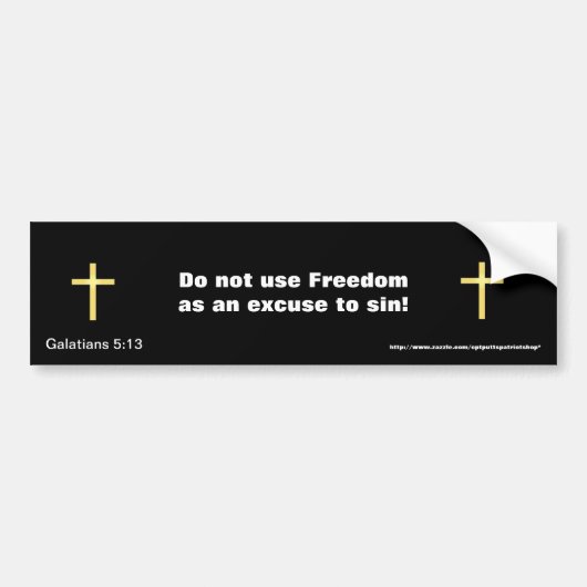 Galaten 5:13 bumpersticker (Voorkant)