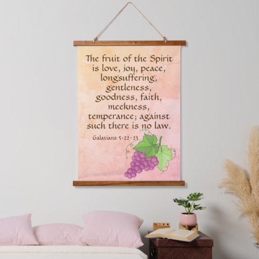 Galaten 5:22-23 hangend wandkleed (Slaapkamer)