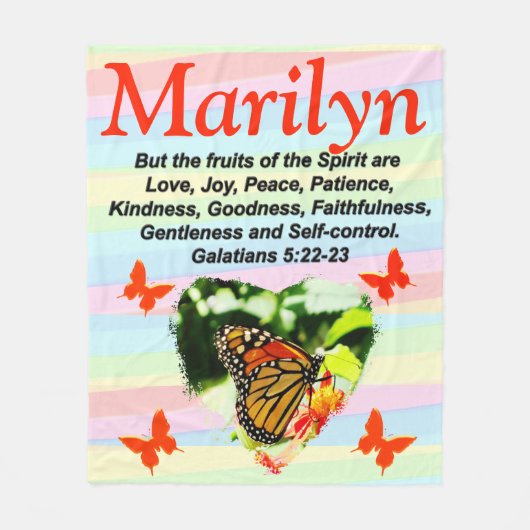 GALATEN 5:22 VRUCHTEN VAN DE GEESTENDEKEN FLEECE DEKEN (Voorkant)