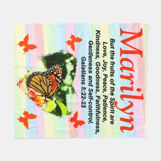 GALATEN 5:22 VRUCHTEN VAN DE GEESTENDEKEN FLEECE DEKEN (Voorkant (Horizontaal))