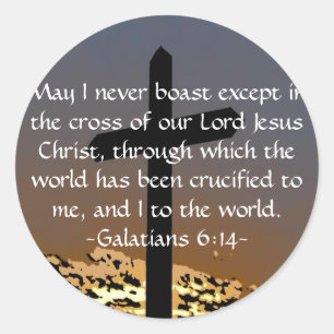Galaten 6:14 ronde sticker