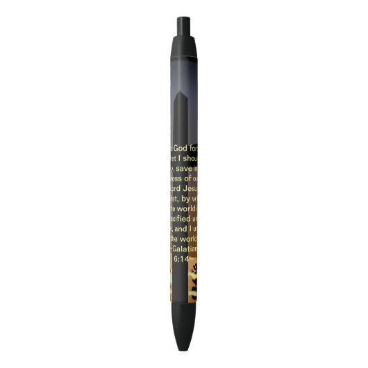 Galaten 6:14 zwarte inkt pen (Voorkant Verticaal)