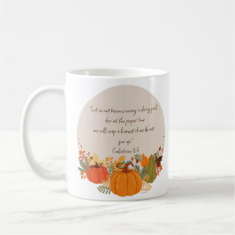 Galaten 6:9 Oogst Herfst Kabouter Pompoen Dankbaar Koffiemok