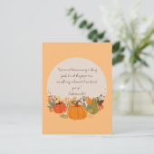 Galaten 6:9 Oogst Herfst Val Dankbaar Pompoen Briefkaart (Staand voorkant)