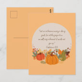 Galaten 6:9 Oogst Herfst Val Dankbaar Pompoen Briefkaart (Voorkant / Achterkant)
