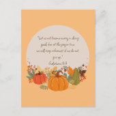 Galaten 6:9 Oogst Herfst Val Dankbaar Pompoen Briefkaart (Voorkant)
