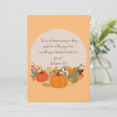 Galaten 6:9 Oogst Herfst Val Dankbaar Pompoen Kaart (Staand voorkant)