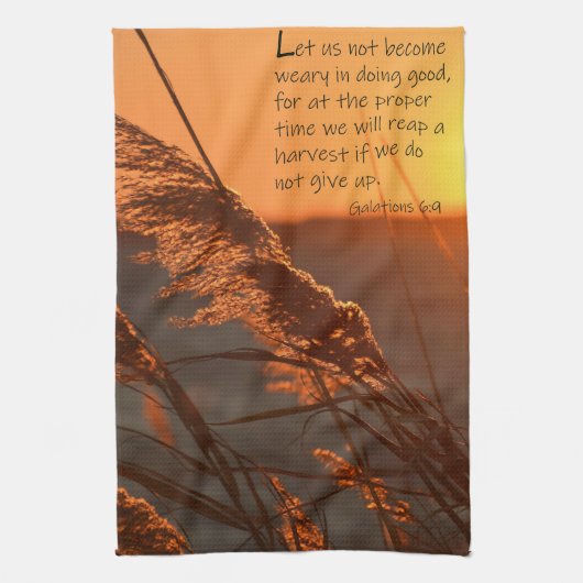 Galaten Sunset keukenhanddoek (Verticaal)