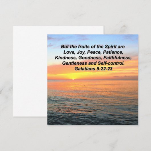 GALATEN UITVLOEISEL VAN DE GEEST BIJBELVERS KAART (Voorkant / Achterkant)