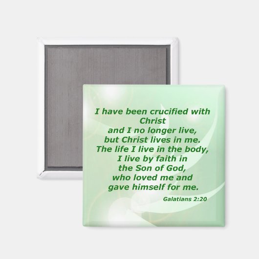 Galatians 2:20 magneet (Voorkant / Achterkant)