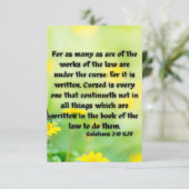 Galatians 3:10 KJV Bijbel Verse Pic Flat Greeting Kaart (Staand voorkant)