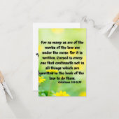 Galatians 3:10 KJV Bijbel Verse Pic Flat Greeting Kaart (Voorkant / Achterkant in situ)