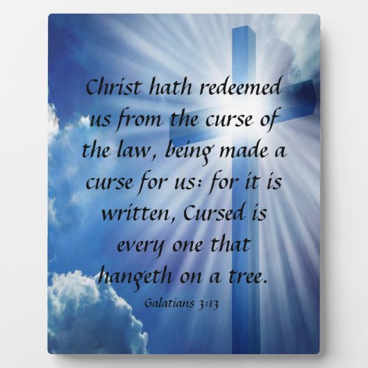 Galatians 3:13 Plaque Fotoplaat (Voorkant)