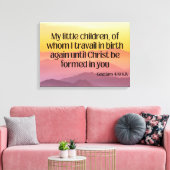 Galatians 4:19 Bijbelse KJV Pic Wall Art Canvas Afdruk (Insitu (Woonkamer))