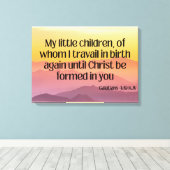 Galatians 4:19 Bijbelse KJV Pic Wall Art Canvas Afdruk (Insitu (Houten vloer))