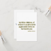 Galatians 4:19 KJV Bijbel Verse Flat Greeting Kaart (Voorkant / Achterkant in situ)