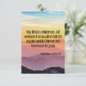 Galatians 4:19 KJV Bijbel verse Pic Flat Greeting Kaart (Staand voorkant)