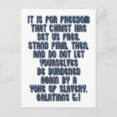 Galatians 5:1 briefkaart (Voorkant)