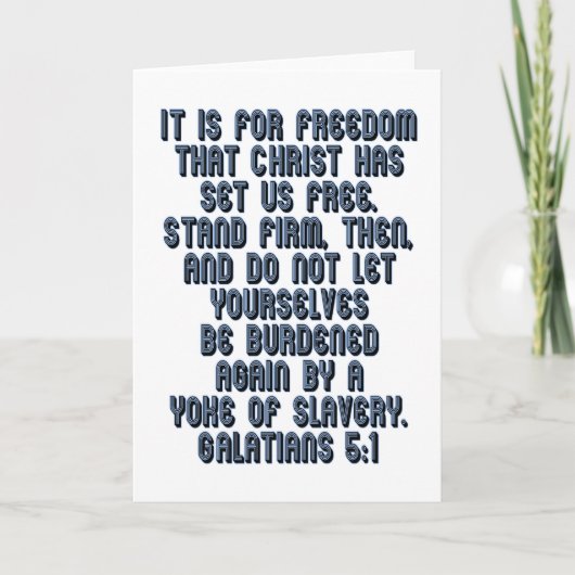 Galatians 5:1 kaart (Voorkant)