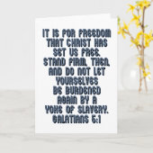 Galatians 5:1 kaart (Gele Bloem)