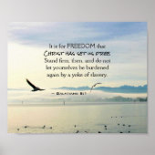 Galatians 5:1 voor FREEDOM Christus heeft ons bevr Poster (Voorkant)