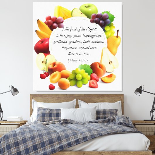 Galatians 5:22-23 canvasafdruk canvas afdruk (Insitu (Slaapkamer))
